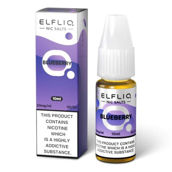 ELFLIQ Nic Salts Blueberry 20mg | ELF BAR Vape Juice Blueberry 20mg | Shop Vape Deals at URBAN VAPE