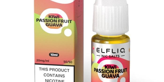 ELFLIQ Nic Salts Kiwi Passion Fruit Guava 20mg | ELF BAR Vape Juice Kiwi Passion Fruit Guava 20mg | Shop Vape Deals at URBAN VAPE
